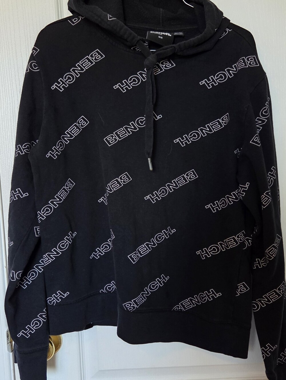 Bench Black Logo Crewneck Hoodie Sweater